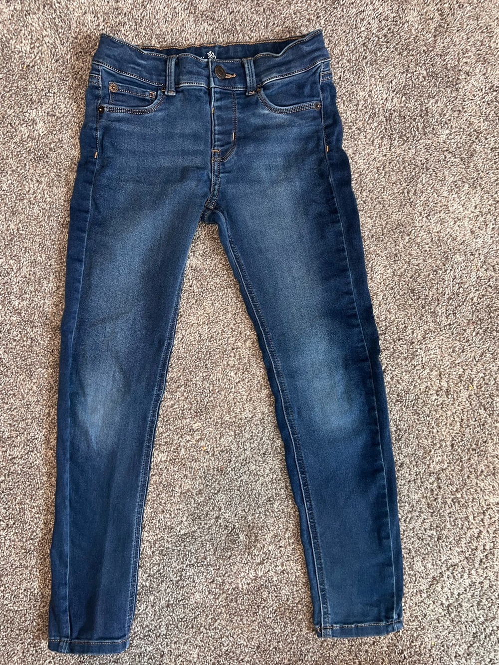 Girls size 7 Stretch Slim Jeans in Dark Blue